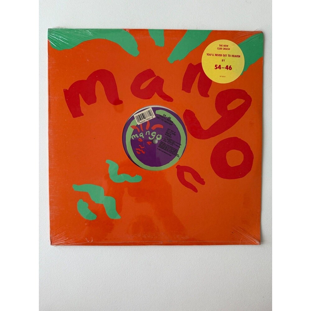 54-46 You'll Never Get To Heaven 12" Vinyl Single Mango Records 537 837-0 NEW